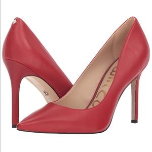 Sam Edelman Hazel Pumps in Deep Red Leather Size 8